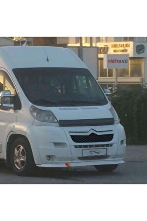 Citroen Jumper Uyumlu  Ön Kaput Koruma Rüzgarlığı 3mm Akrilik (Abs) Parlak Siyah Deflektör 2006-2014