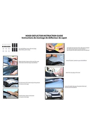 Doblo Uyumlu  Ön Kaput Koruyucu Rüzgarlığı 2000 2001 2002 2003 2004 2005