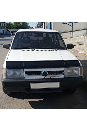 Fiat Doğan-şahin Ön Kaput Koruma Rüzgarlığı 3mm Akrilik Uyumlu (Abs) Parlak Siyah Deflektör 1988-02