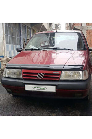 Fiat Tempra Uyumlu Ön Kaput Koruma Rüzgarlığı 3mm Akrilik (ABS) Parlak Siyah Deflektör 1989-2000