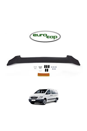 Mercedes Vito W639 Ön Kaput Koruma Rüzgarlığı 3mm Akrilik (abs) Parlak Siyah Deflektör 04-10