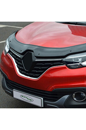 Renault Kadjar Ön Kaput Koruma Rüzgarlığı 3mm Akrilik (ABS) Parlak Siyah Deflektör 2012-2020