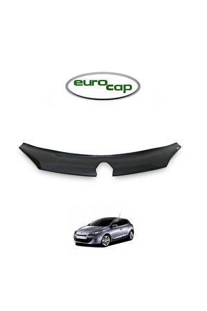 Renault Megane 3 Ön Kaput Koruma Rüzgarlığı 3mm Akrilik(ABS)Parlak Siyah Deflektör 2009-2016Uyumlu