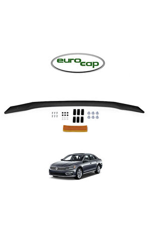 Volkswagen Passat Ön Kaput Uyumlu Koruma Rüzgarlığı 3mm Akrilik (ABS) Parlak Siyah Deflektör 2015->