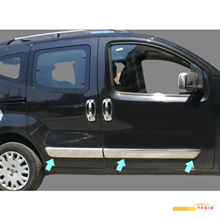 Nemo Mini Van 2007 Sonrası Yan Kapı Çıtası 4 Parça Paslanmaz Çelik