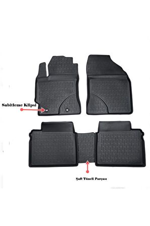 Toyota Corolla 2011 3D X-Mat Havuzlu Paspas