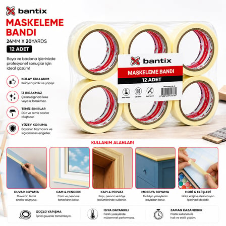 MEG 24mm x 20 Yards Maskeleme Bandı