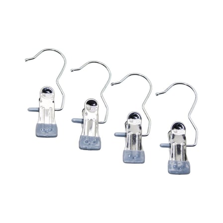 Yakut-12222 Kıskaçlı Taşınabilir Çok Amaçlı Tekli Metal Askı Silikon Kılıf Uçlu 4 Adet