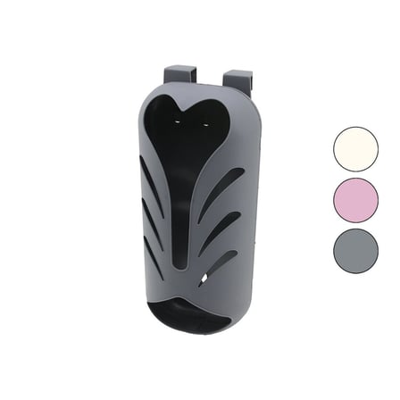 Qlux L-00244 Kalp Ağızlıklı Poşetlik - Renkli Plastik Çift Yönlü Yapışkanlı ve Vidalı Montaj