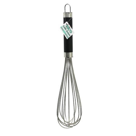 İbico İ22-062 35cm Siyah Silikon Kaplı Krom Saplı Çelik Metal Çırpıcı