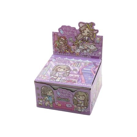 Half Sugar Plan SS-132 Sticker 4 Yaprak Kız Giydirme Defter 16.5x16.5cm