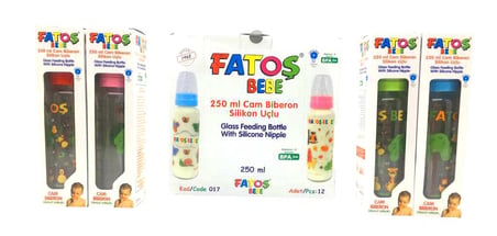Fatoş Bebe 017 Cam Desenli 250ml Biberon
