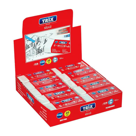 TRİX T-181 Büyük Beyaz Silgi (Toz Bırakmaz)