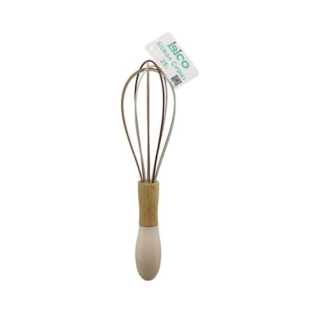 İbico İ22-023 25 cm Silikon Çırpıcı - Ahşap Bambu ve Plastik Saplı