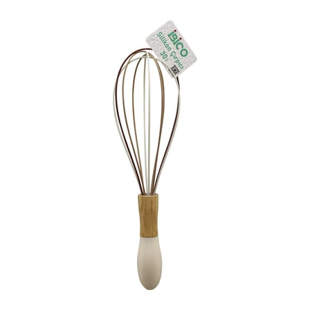 İbico İ22-022 30 cm Silikon Çırpıcı - Ahşap Bambu ve Plastik Saplı