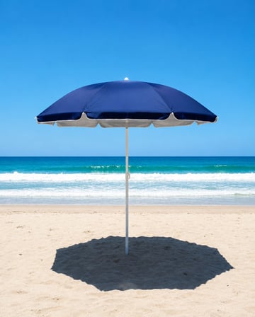 Skybelt SKY-122 Plaj Şemsiyesi 170 cm Saplı - 85x85 cm Çap 8 Telli Fiberglass Tek Renk