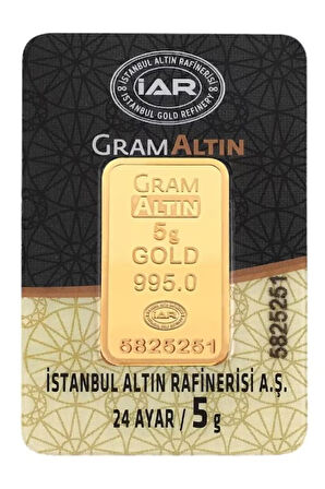Tuğrul Kuyumculuk 5 Gram 24 Ayar Külçe Altın IAR