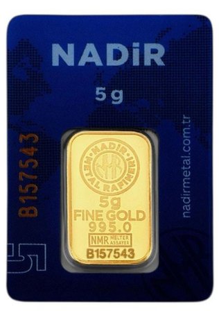 Tuğrul Kuyumculuk 5 Gram 24 Ayar Külçe Altın IAR