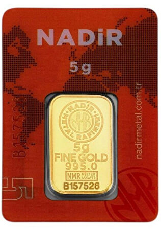 Tuğrul Kuyumculuk 5 Gram 24 Ayar Külçe Altın IAR