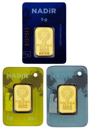 Tuğrul Kuyumculuk 7 Gram (5+2) Külçe Gram Altın Iar 24 Ayar 