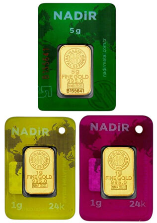 Tuğrul Kuyumculuk 7 Gram (5+2) Külçe Gram Altın Iar 24 Ayar 