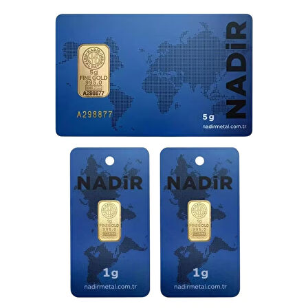 Tuğrul Kuyumculuk 7 Gram (5+2) Külçe Gram Altın Iar 24 Ayar 