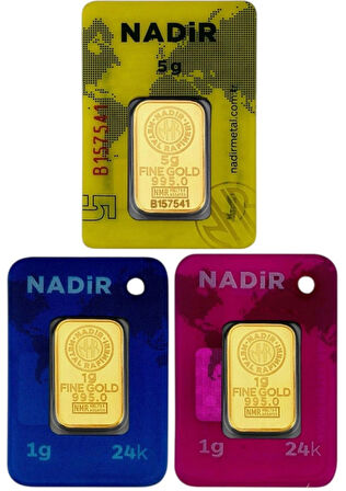 Tuğrul Kuyumculuk 7 Gram (5+2) Külçe Gram Altın Iar 24 Ayar 