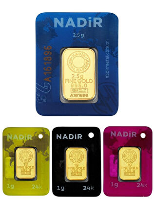 Tuğrul Kuyumculuk 5,5 Gram (2,5+1+1+1) Külçe Gram Altın Iar 24 Ayar 