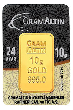 Tuğrul Kuyumculuk 10 Gram 24 Ayar Külçe Altın IAR