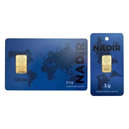 Tuğrul Kuyumculuk 3,5 Gram (2,5+1) Külçe Gram Altın IAR 24 Ayar 