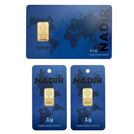 Tuğrul Kuyumculuk 4,5 Gram (2,5+2) Külçe Gram Altın IAR 24 Ayar 