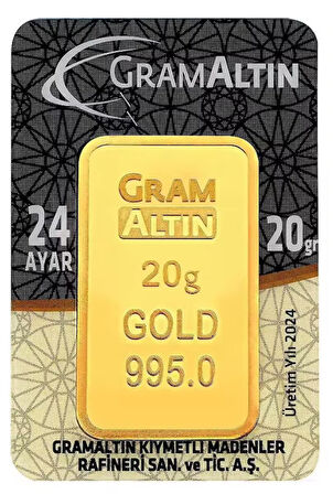 Tuğrul Kuyumculuk 20 Gram 24 Ayar Külçe Altın IAR