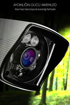 TURKNO 5 Kameralı Karie 5 Dış Kamera Set HDD'siz Full HD Renkli Gece Görüşlü Güvenlik Kamerası Sistemi