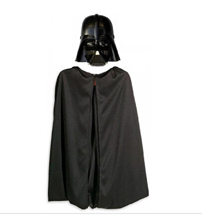 Star Wars Darth Vader Pelerin + Pantolon + Maske 3 Parça Kostüm Set