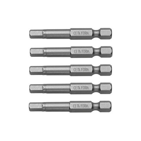 CETA FORM CB/1960 Çelik Bits Alyan Uç Seti 6mm x 50mm  5'li Paket
