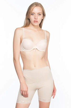 Kadın Ten Kalça Destekli Dantel Detaylı Pop-up Korse