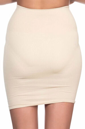 Kadın Ten Renk Dikişsiz Külotlu Jüpon Korse