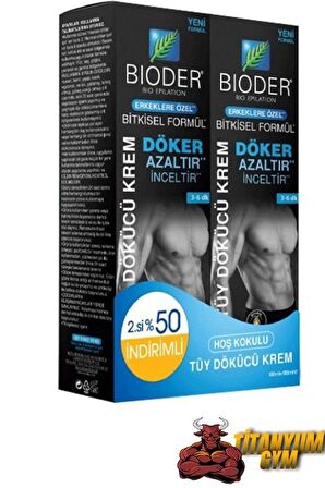 Bioder Tüy Dökücü Krem Erkek 100 ML 2li