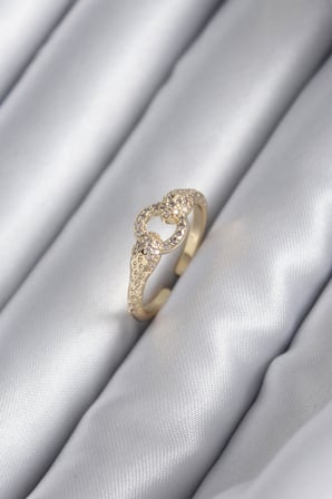 Pirinç Gold Renk Zirkon Taşlı Yılan Model Kadın Yüzük TJ-BYK2923