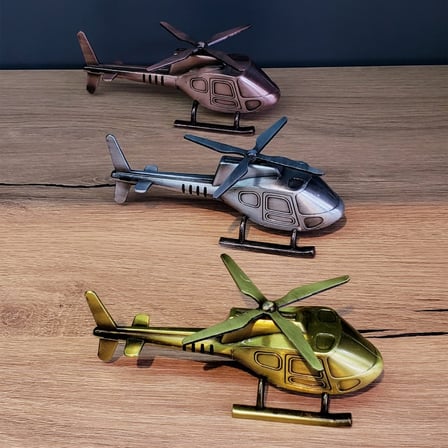 Dekoratif Metal Helikopter