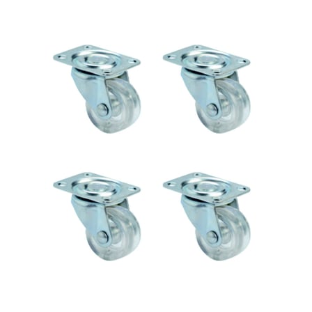 Furç Tablalı Bilyalı Teker - 32MM - Şeffaf HKS239 - 4 Adet