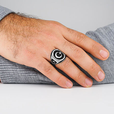 Ay Yıldız 925 Ayar Gümüş Yüzük