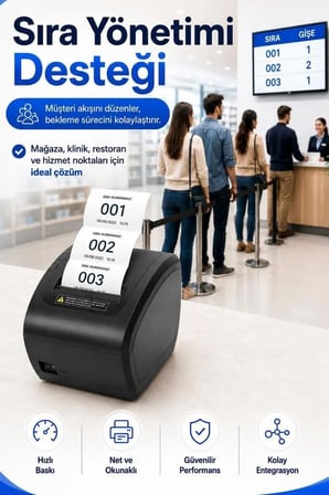 Premium Muhasebe Masa Başı Kasa Termal Yazıcı TRP-838X Siyah