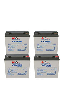 12V 24 AMPER DEEP CYCLE JEL AKÜ 4 LÜ SET 2025 ÜRETİMİ