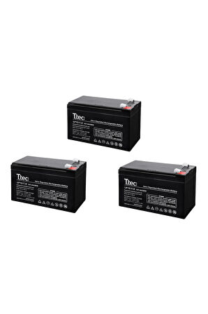 12V 7AH AKÜ 3 ADET