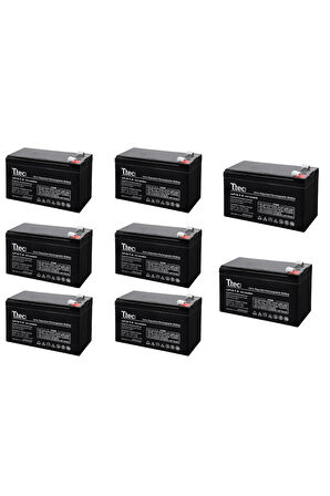 12V 7AH Kuru Akü (150*65*90MM) - 7 Amper 12 Volt Akü.battery 8 ADET SET ÖZEL FİYAT