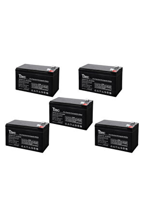 12 VOLT 7 AMPER KURU TİP AKÜ UPS İÇİN 5 ADET