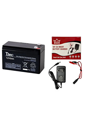 12V 9AH AKÜ VE ŞARJ ALETİ 3 AMPER