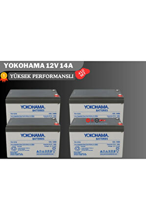 VOLTA ELEKTRİKLİ BİSİKLET İÇİN AKÜ SETİ 4 LÜ 12V 14AH JEL AKÜ KALİTELİ