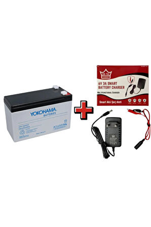 ÇOCUK ARABA PİLİ 6V 12 AMPER PİLSAN İÇİN 3 AMPER ŞARJ ALETİ